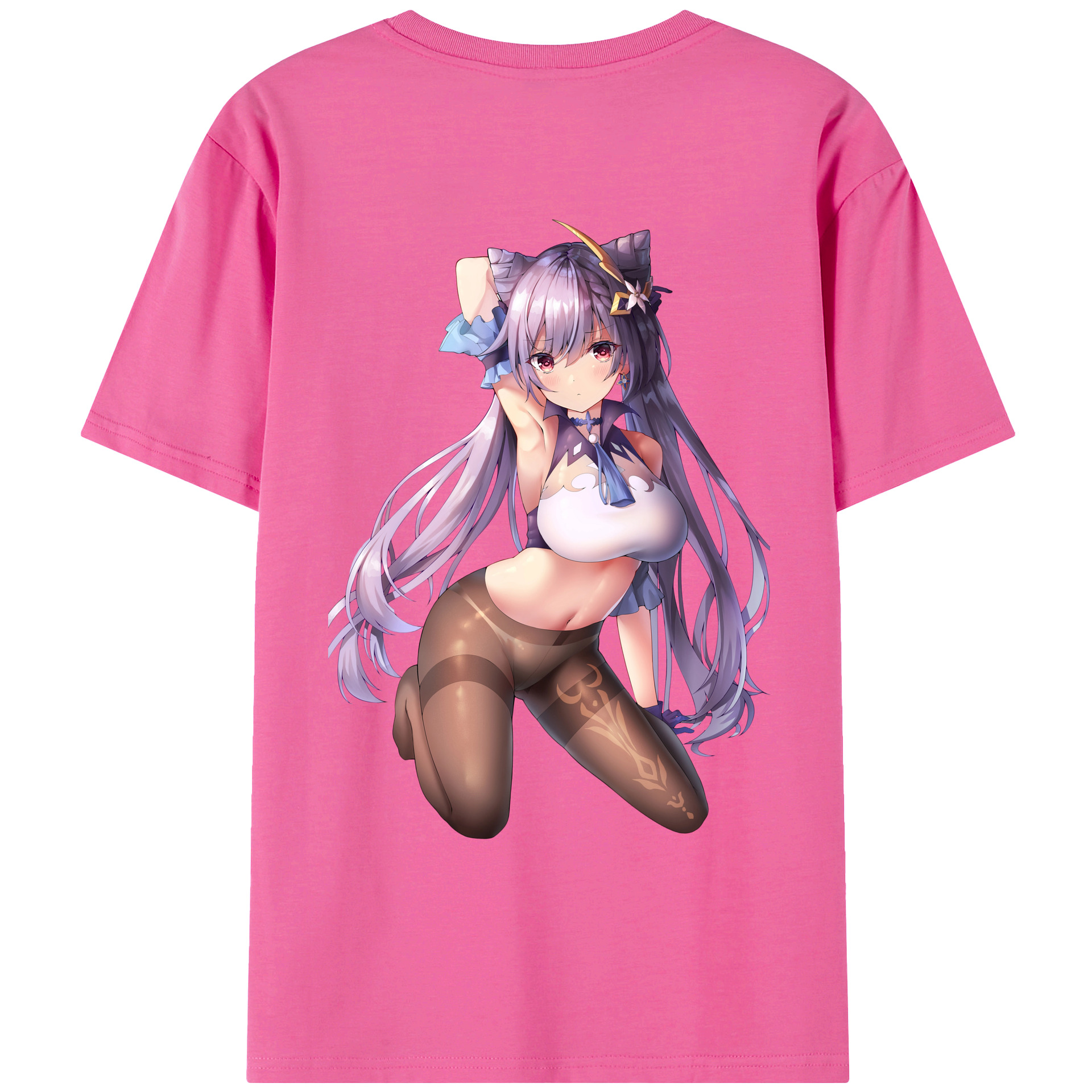 げんし神 刻晴 こくせい genshin Kokusei レディース半袖Tシャツ(バックプリント)